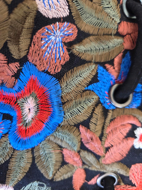 Flower Shopper Handstitched