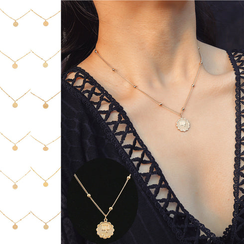 Celestial Zodiac Necklace — 18K Gold & Silver Plated Constellation Pendant