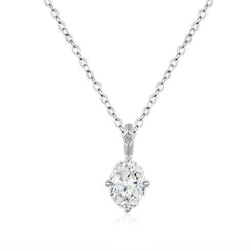Mint Green Diamond Egg Necklace