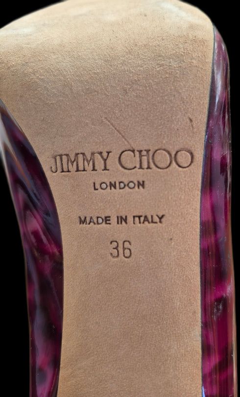 Jimmy Choo Burgundy Vintage Look - Hakken