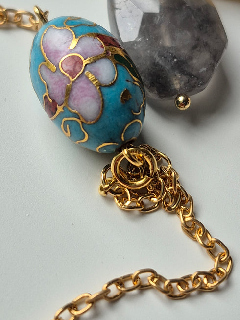 Belize Blue Vintage Charm-ketting