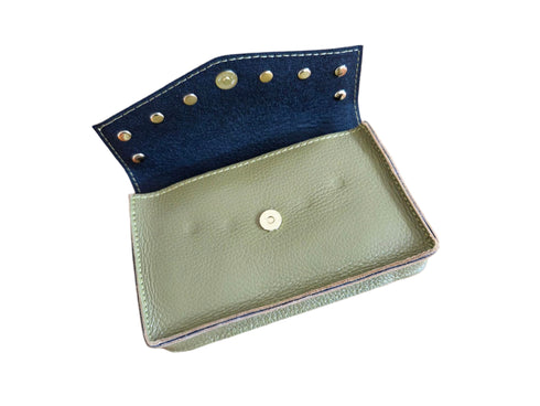 Barcelona Button Bag Groen glad