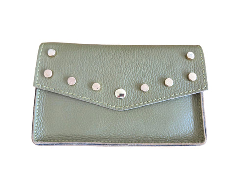 Barcelona Button Bag Groen glad