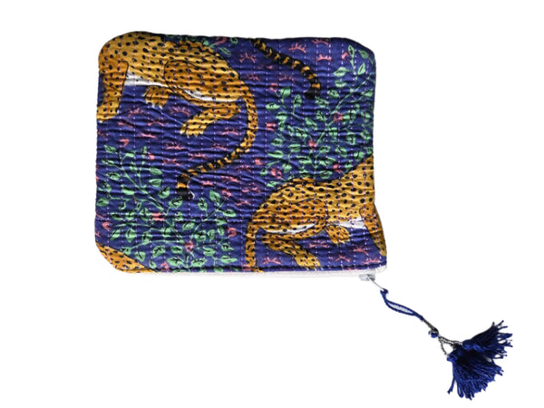 Klein etui met leeuwenprint