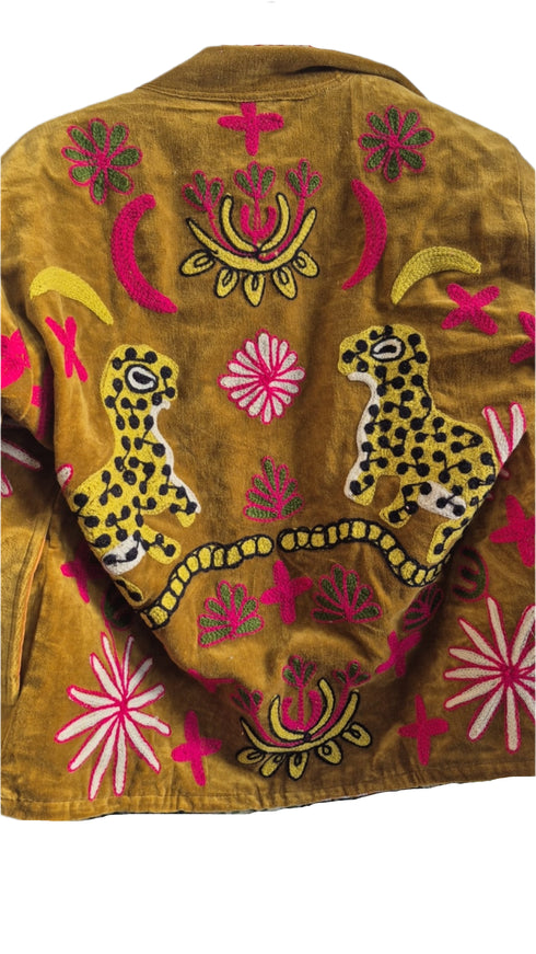 Tiger Love Velvet Oker