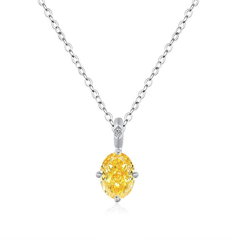 Mint Green Diamond Egg Necklace