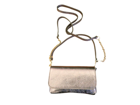 Lola Leather Purse Metallic