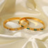 Emerald bangle 18K