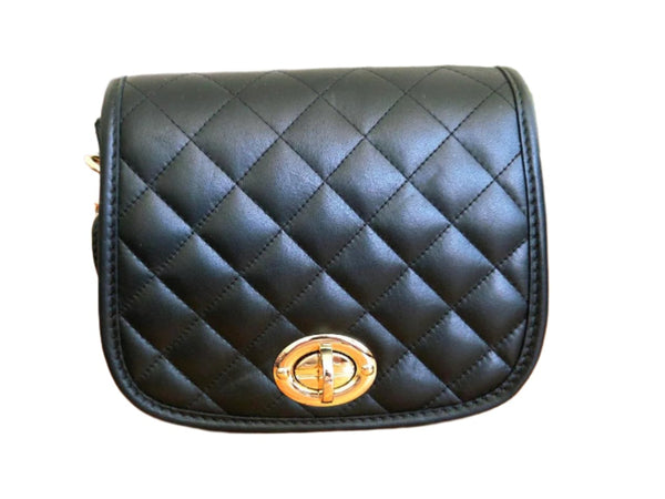 Zwarte leren tas vintage