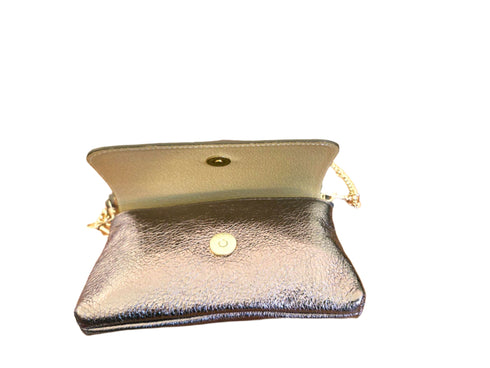 Lola Leather Purse Metallic
