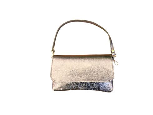 Lola Leather Purse Metallic