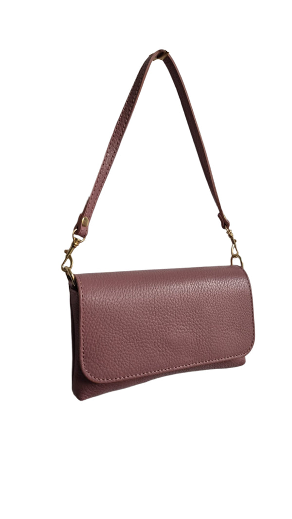 Kendra leren portemonnee brons