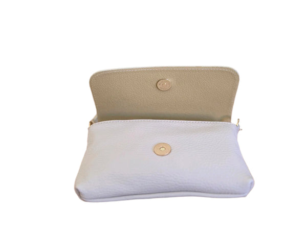 Leather Purse Ecru - with Long / Short Strap