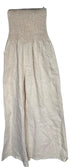 Strapless jumpsuit van 100% katoen met zakken