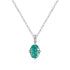 Mint Green Diamond Egg Necklace