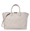 Burberry Heritage Grain Check Embossed Medium Dewsbury Tote Stone White