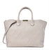 Burberry Heritage Grain Check Embossed Medium Dewsbury Tote Stone White