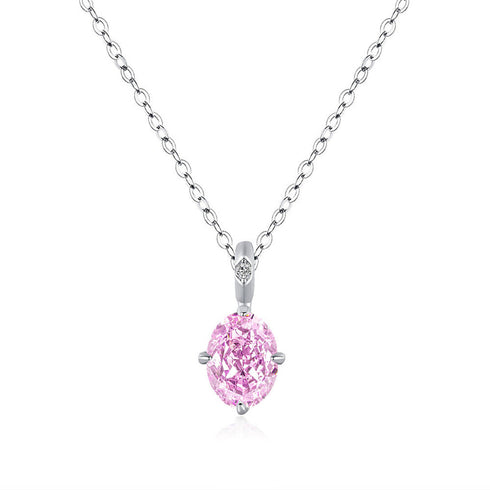 Mint Green Diamond Egg Necklace