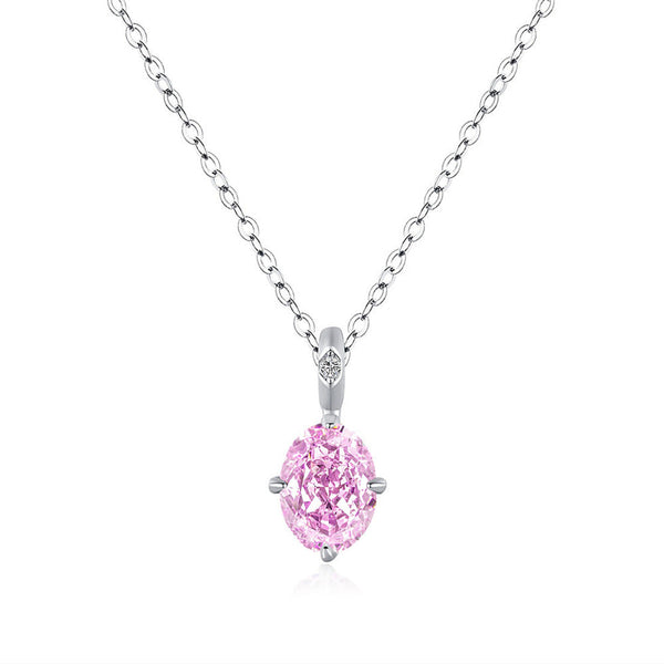 Mint Green Diamond Egg Necklace