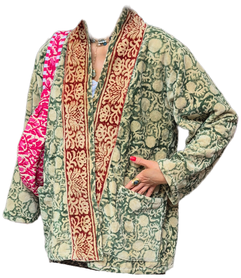 Paisley Garden Velvet Kimono
