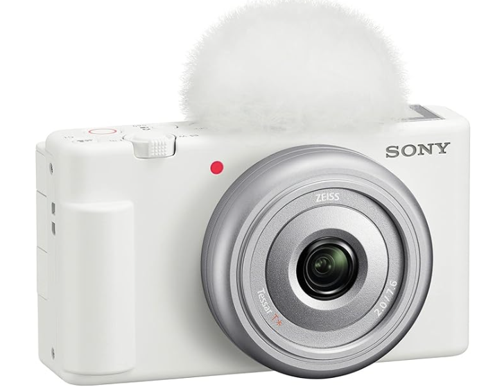 Sony ZV-1F Vlog Camera for Content Creators and Vloggers White